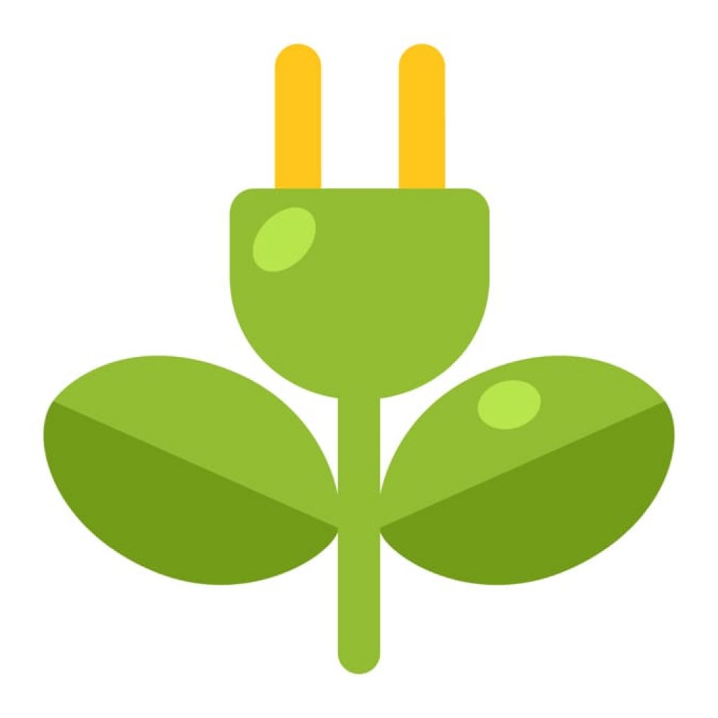 Weatherization Services Utopia - Green plug / leaf icon