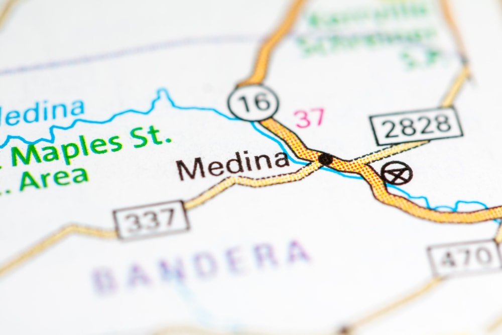 Medina AC Company - Medina, Texas on a map.
